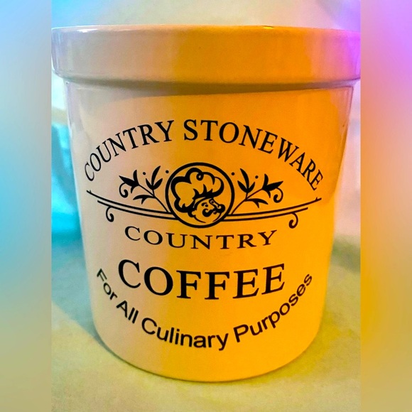 Small Country Coffee Crock 4.5”x4.5” - Picture 1 of 3